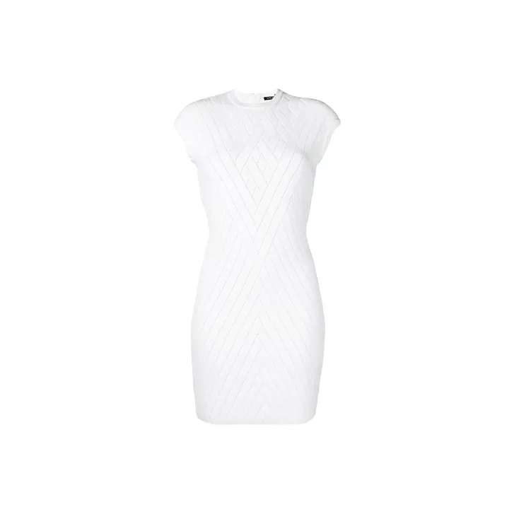 BALMAIN Sleeveless Dresses Women's White-0
