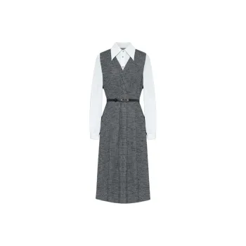 BBLLUUEE Long Sleeved Dress Women's Mist Gray