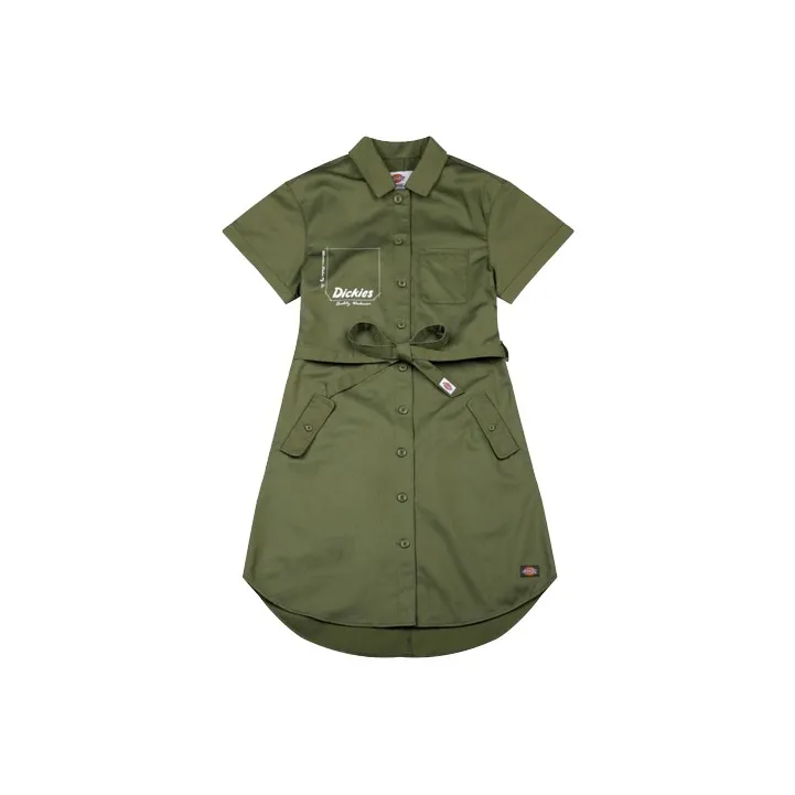 Dickies Mid-Length Dress Army Green-0