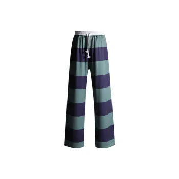 Kazakhstan Casual Pants Women's Purple And Green Stripes