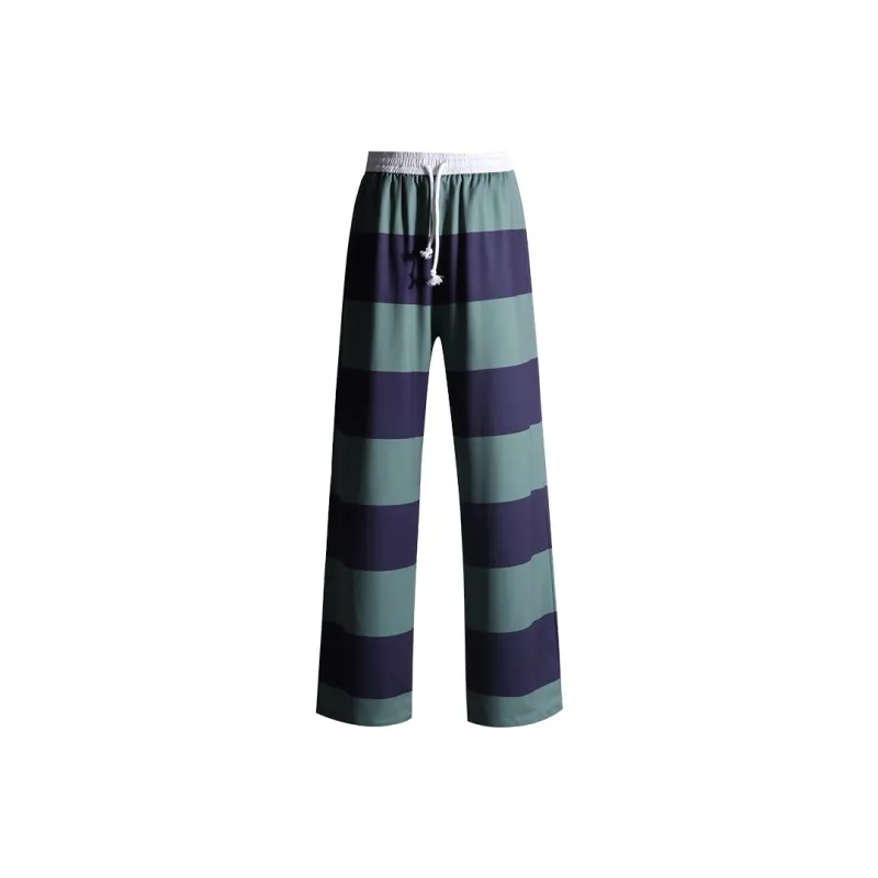 Kazakhstan Casual Pants Women's Purple And Green Stripes-0