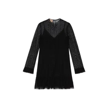 GUCCI Lovelight Lace Shift Dress Black
