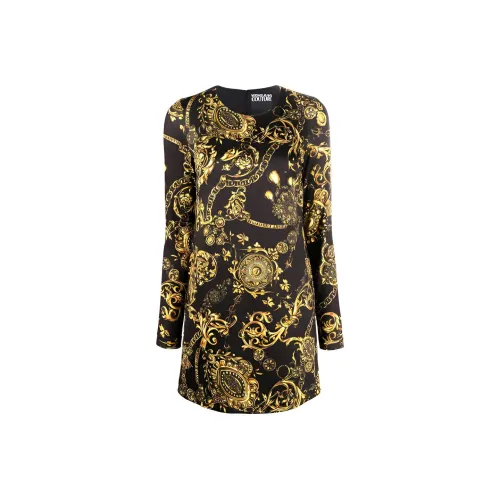 VERSACE JEANS Long-Sleeved Dresses Women's Black