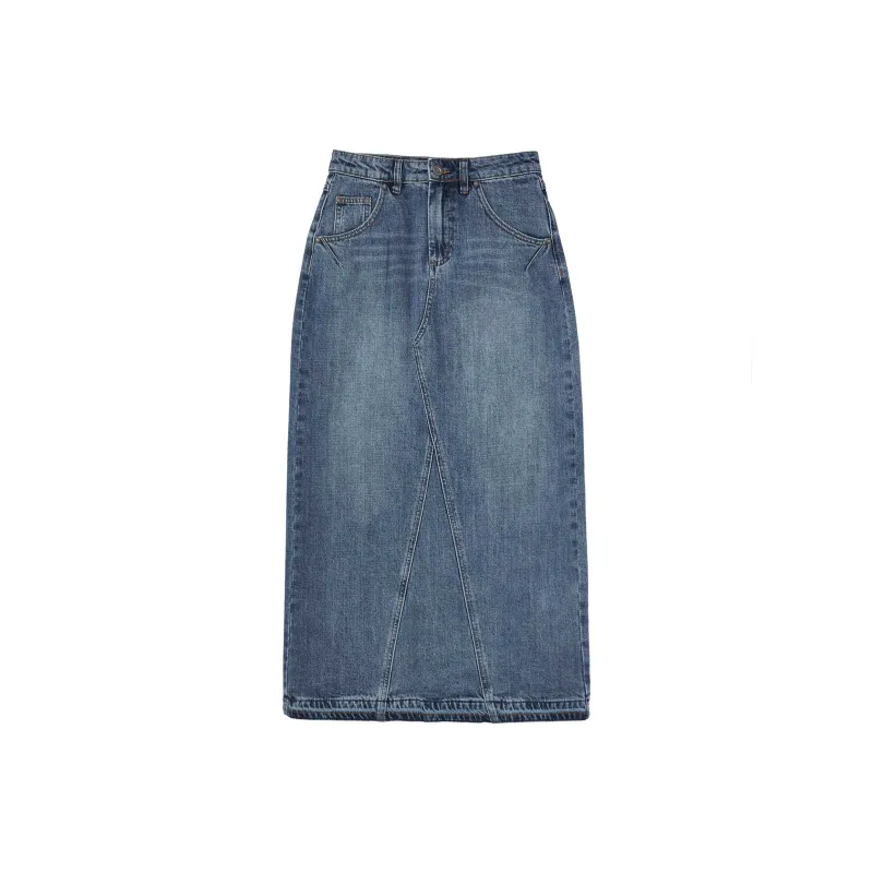 FPA UDER BY FPA Regional Series Denim Long Skirts Women's Blue-0