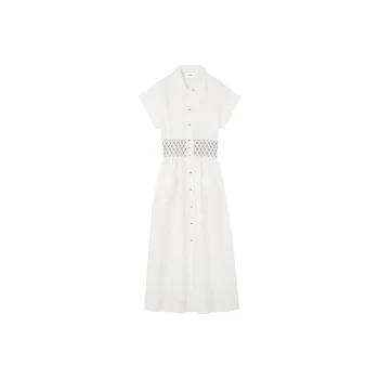 St. John Poplin Shirt Dress