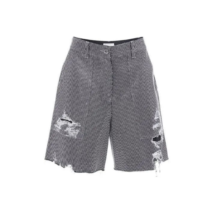 JW Anderson Embellished Distressed Shorts-0