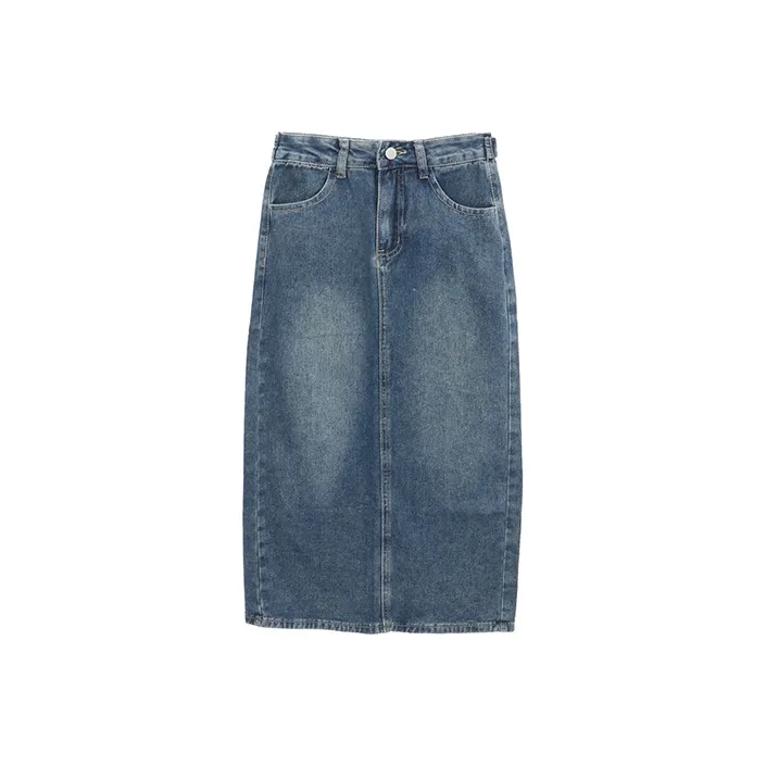 FOCOS STUDIO Denim Long Skirts Women's Nostalgic Blue-0