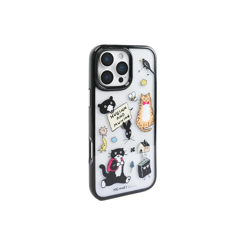 Wei Xin Acrylic Material Crow Kitten House Phone Cases Compatible With IPhone 16/15 Pro Max/Apple 13/14 Pro/Max-2
