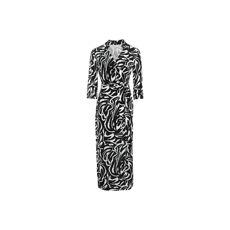 BESIONIA SS24 Short Sleeved Dresses Women's Black White-0