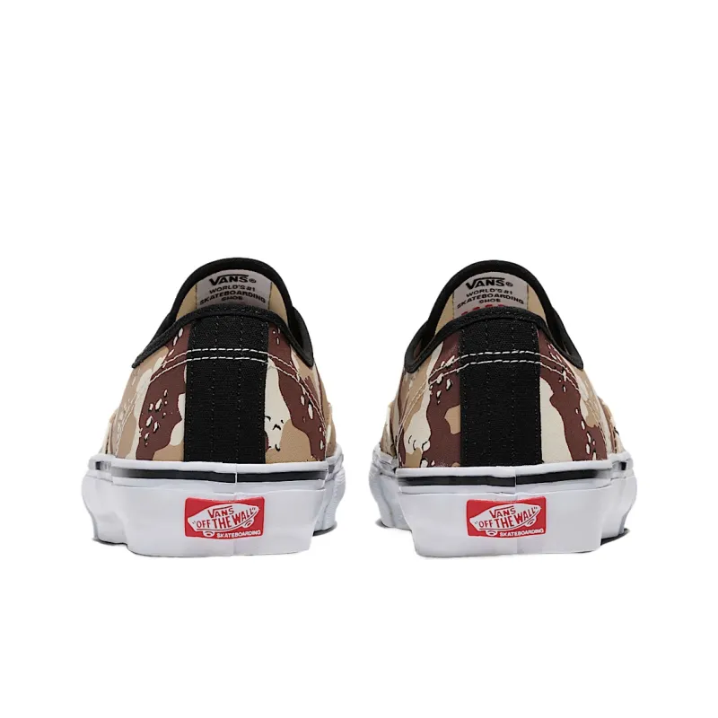 Vans Authentic Low Top Skateboard Shoes Unisex Camouflage Brown-2