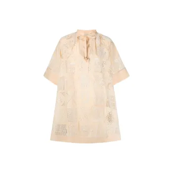 NANUSHKA Short Sleeved Dresses Women's Eggshell White