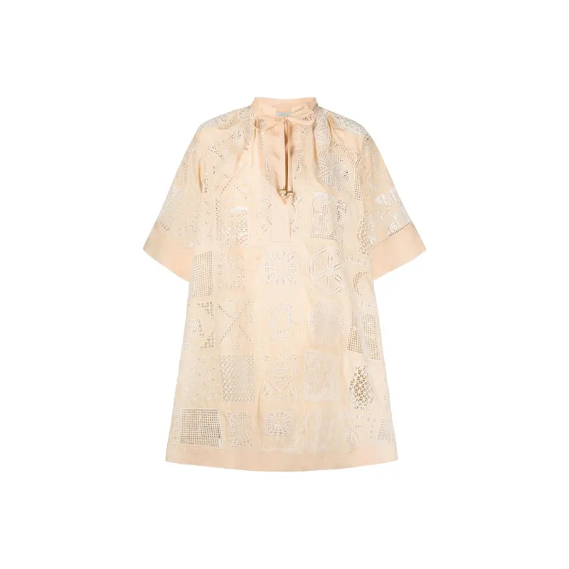 NANUSHKA Short Sleeved Dresses Women's Eggshell White-0