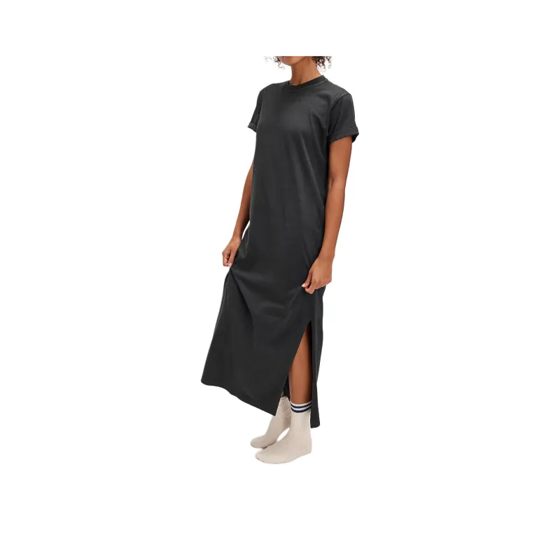 FREE PEOPLE Relaxed Maxi Tee Short-Sleeved Dresses Women's Stretch Limo/Ink Black-0