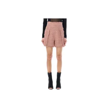 BALMAIN Buttoned Tweed Shorts