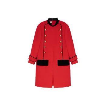 GUCCI Velvet trimmed Retro tweed Dress
