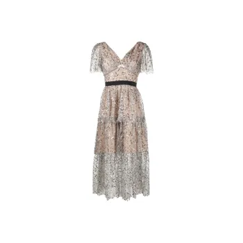 Self portrait Short Sleeved Dress Women's Gunmetal