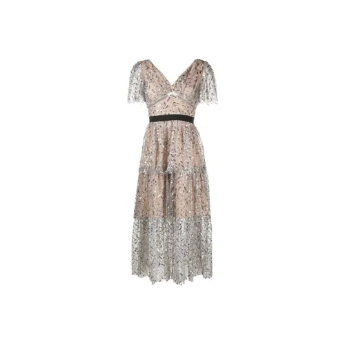 Self portrait Short Sleeved Dress Women's Gunmetal