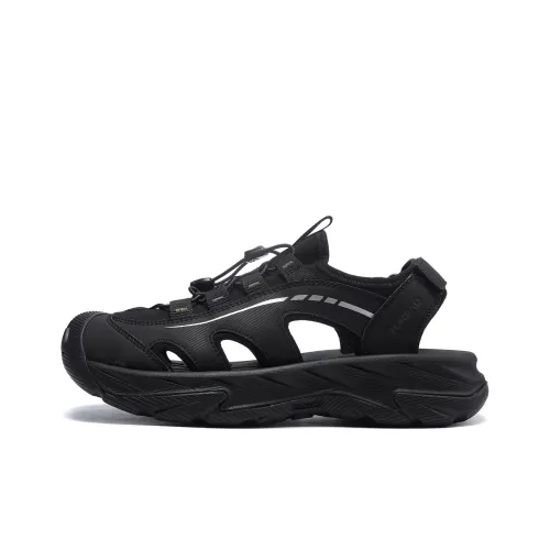 TOREAD Grip Abrasion Resistant Lightweight Breathable Anti Collision Slip Resistant Man's Roman Stud Turtle Slide Black Rubber Sandals Men's