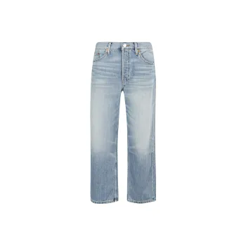 RE/DONE Straight Leg Cropped Jeans