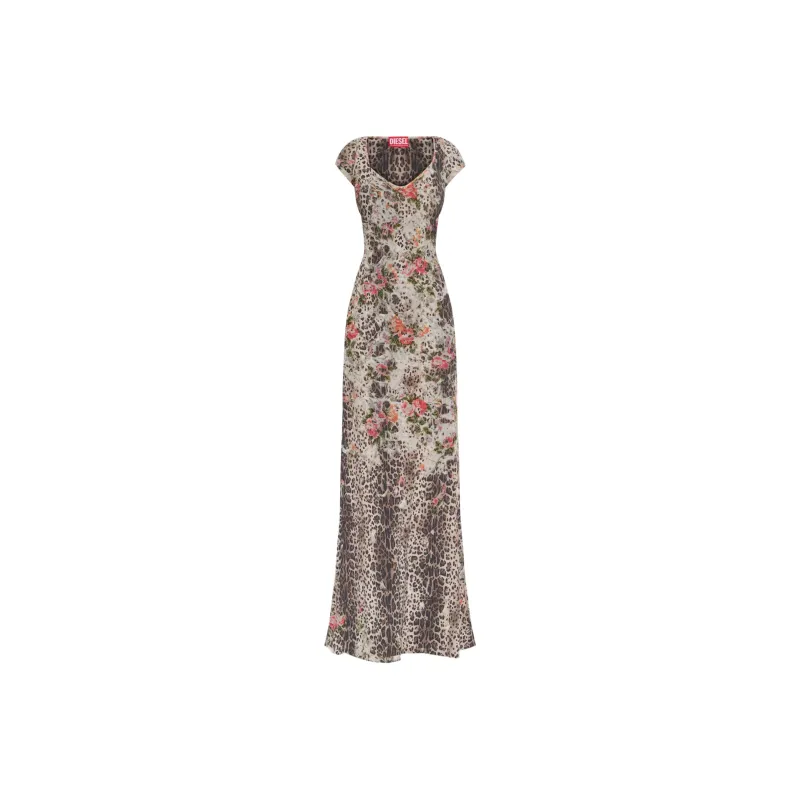 DIESEL Floral Printed Midi Dress-0