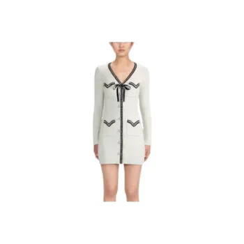 Self portrait Long Sleeved Dresses Women's White