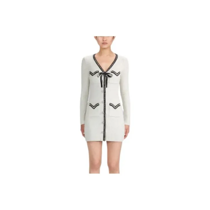 Self portrait Long Sleeved Dresses Women's White-0