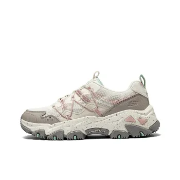 Skechers D'LITES Hiker Cushioning Wear Resistant Low Top Outdoor Shoes Women's Gray White