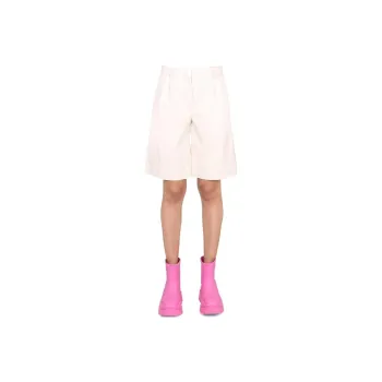 MSGM Faux Leather Bermuda Shorts