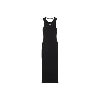 LOEWE Anagram Cotton Tank Dress Black