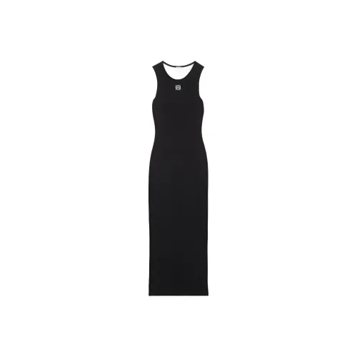 LOEWE Anagram Cotton Tank Dress Black