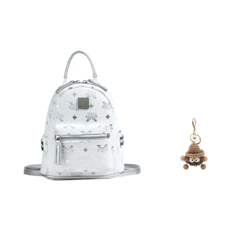 Yalu PU Backpack Regular Women's White/Black/Coffee-1