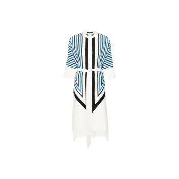 JOSEPH Dania Striped Shirtdress