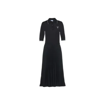 PRADA Short-Sleeved Dresses Women's Black