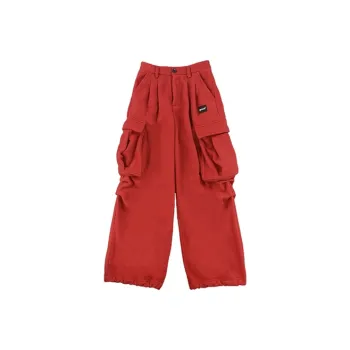 MeiHaoStore Cargo Pants Women's Red