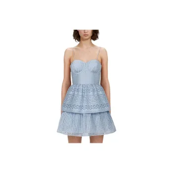 Self portrait FW22 Slip Dress Women's Misty Blue