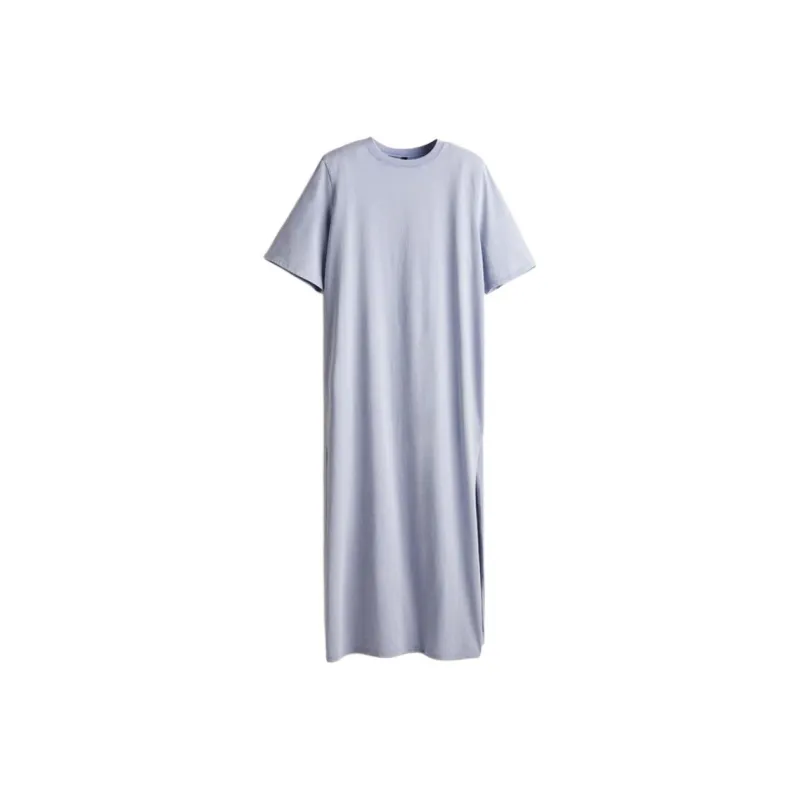 H&M Short-Sleeved Dresses Women's Light Blue-0