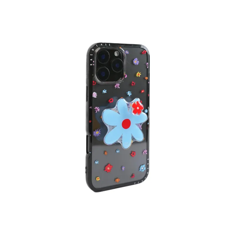 Sopi Acrylic Material Multicolor Small Floral Stand Phone Cases Compatibility With IPhone 16/15/13/14/Pro/Max-1