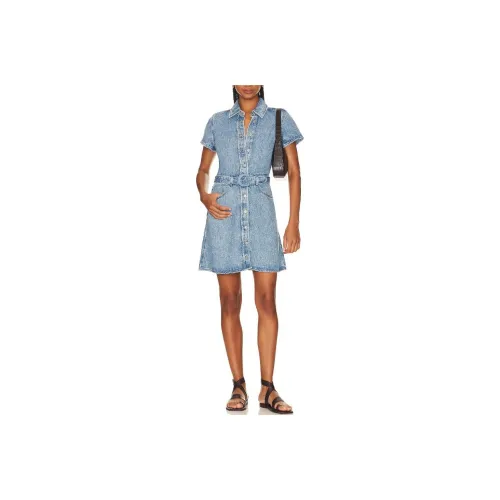 7 FOR ALL MANKIND Short Sleeved Dress Women's Blue