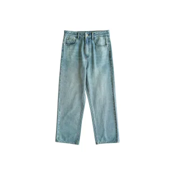 BLUELANDINC Straight Jeans Women's Washable Blue
