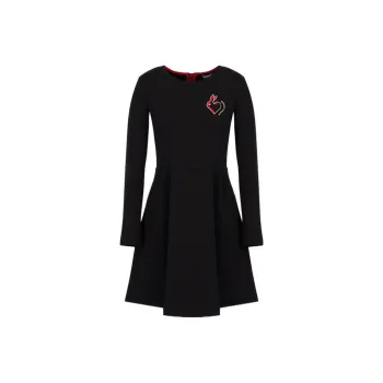 EMPORIO ARMANI SS23 Long Sleeved Dress Women's Black