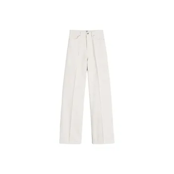 TOTEME Logo Patch Wide Leg Jeans