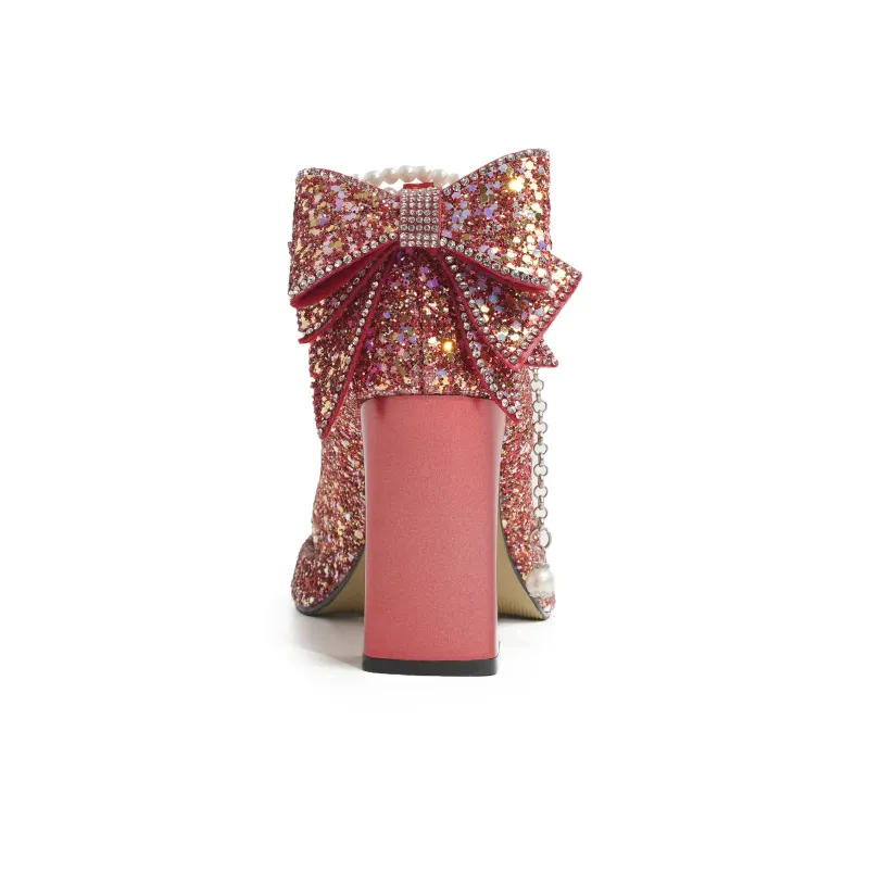 Dawei's House Chunky Heel High Heels Women's Gift Box Set-34