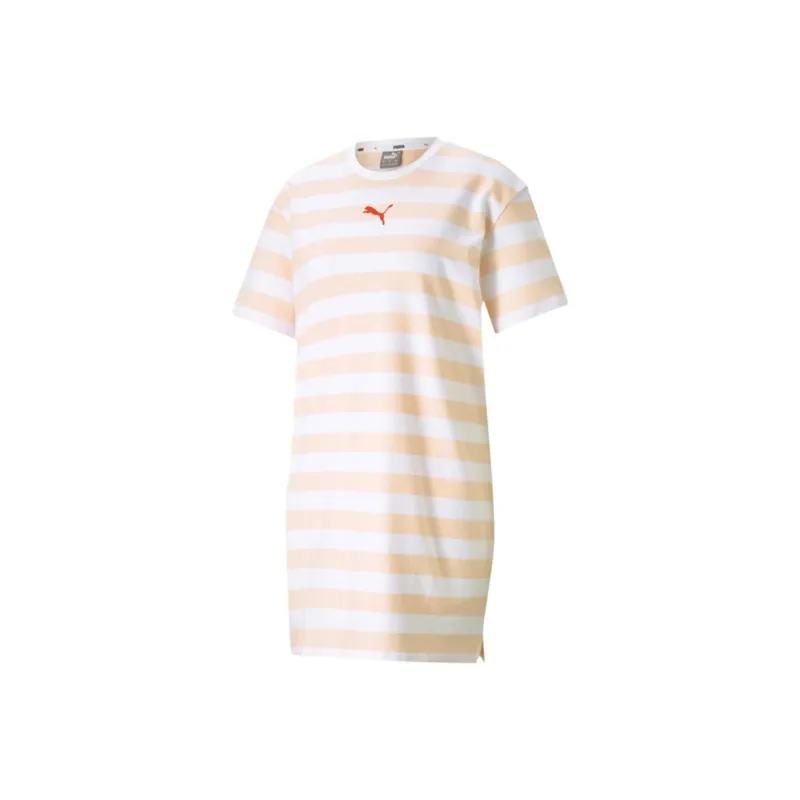 PUMA Short Sleeved Dresses Women's Pink-0