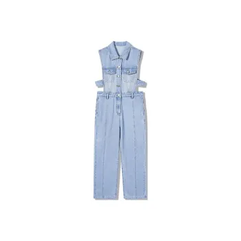 SEENFAAN Jumpsuits Women's Light Denim Blue
