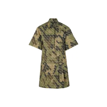 Burberry Short-Sleeved Dresses Women's Army Green