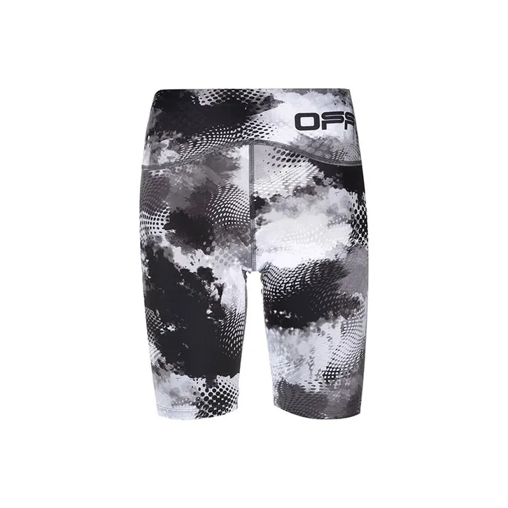 OFF WHITE Active Tie Dye Print Cycling Shorts Black/White/Grey-0