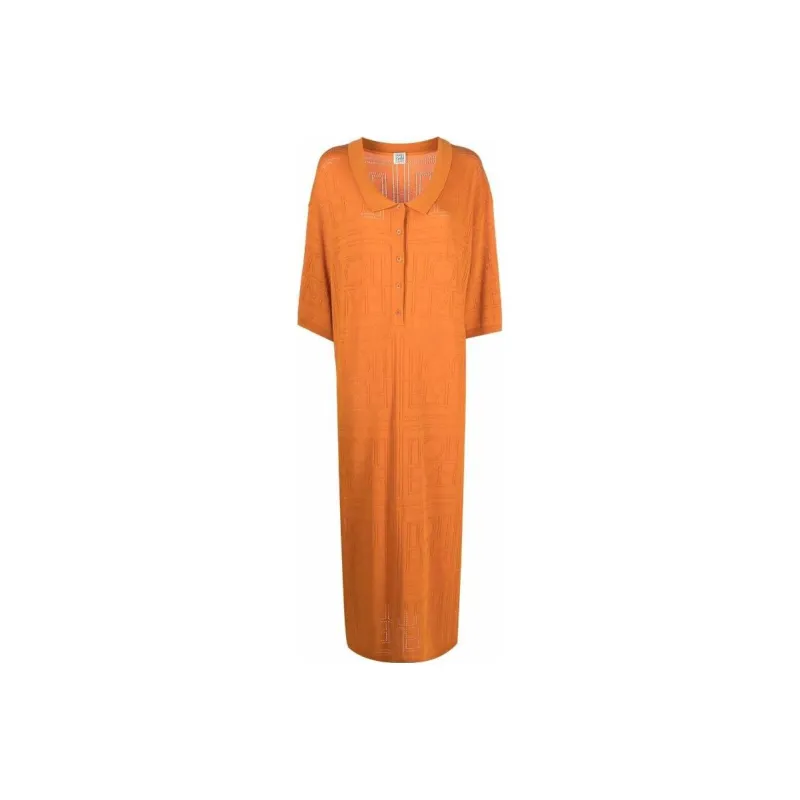 TOTEME Short-Sleeved Dresses Women's Orange-0