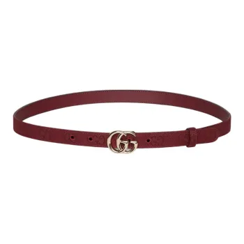 GUCCI Canvas, Leather Belts Women's Red 2CM