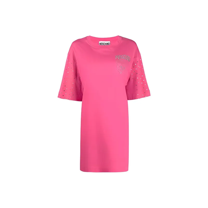 MOSCHINO Short Sleeved Dresses Women's Pink-0