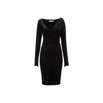 JW Anderson V Neck Ruched Midi Dress